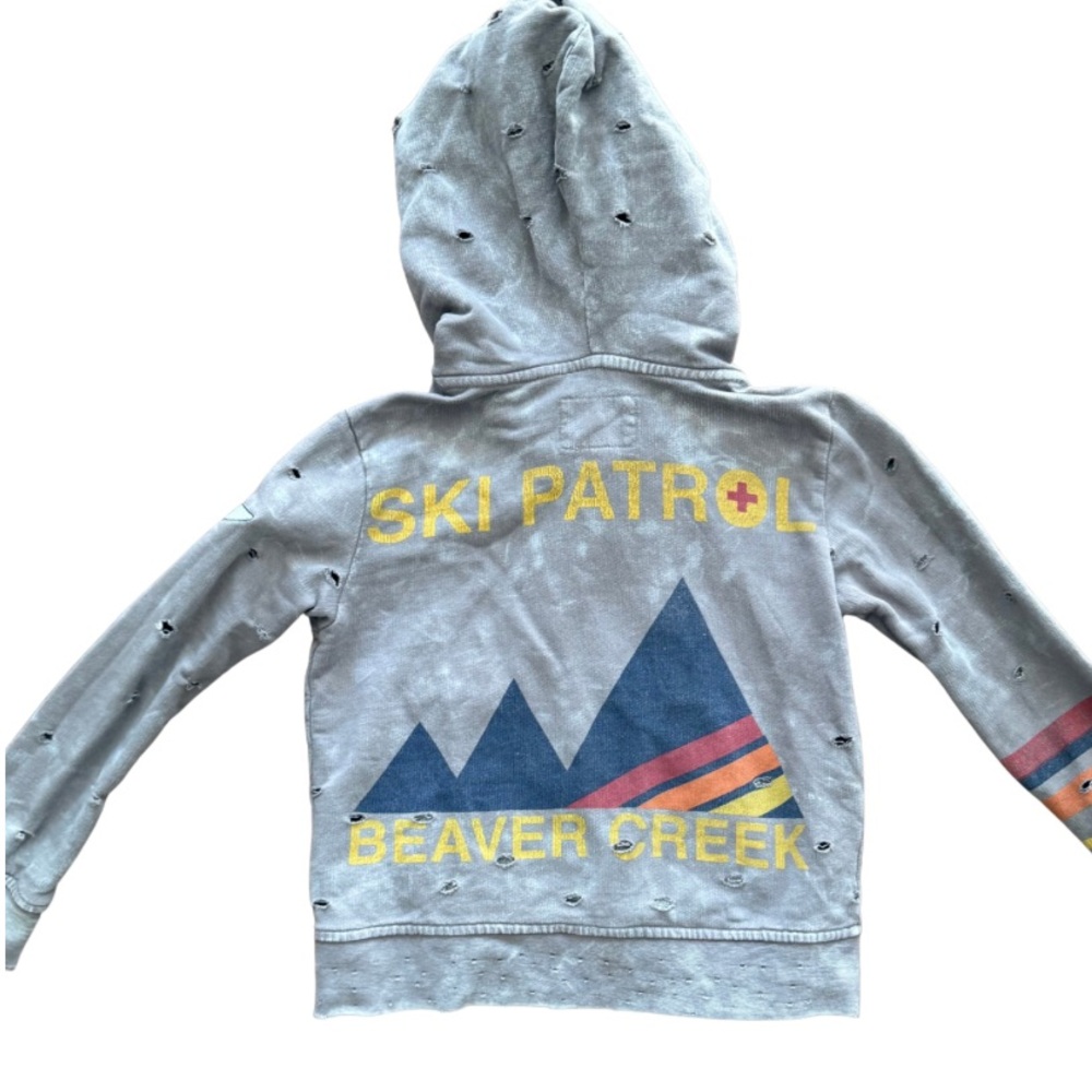 Butter Super Soft Boys Ski Patrol distressed sweatshirt 4 excellent condition